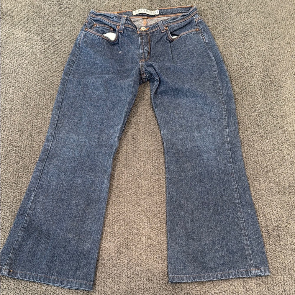 Express Blue Flare Wide Leg Jeans